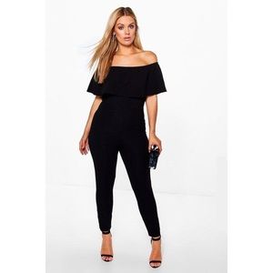 Boohoo off the shoulder jumpsuit